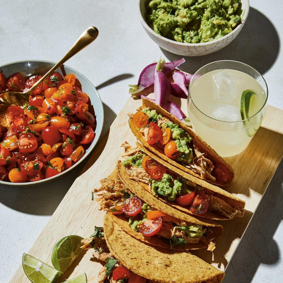 salsa chicken tacos